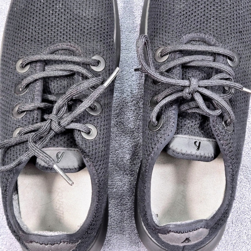 Allbirds Tree Runners Mens‎ Size 11 Black Good Sustainable Mesh Sneakers - Picture 9 of 13